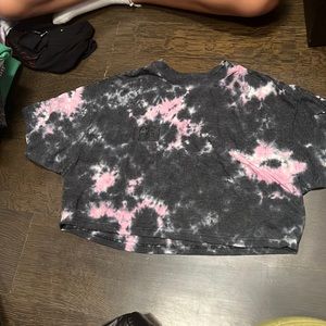 Cropped pink and gray top from “Noize” size XS